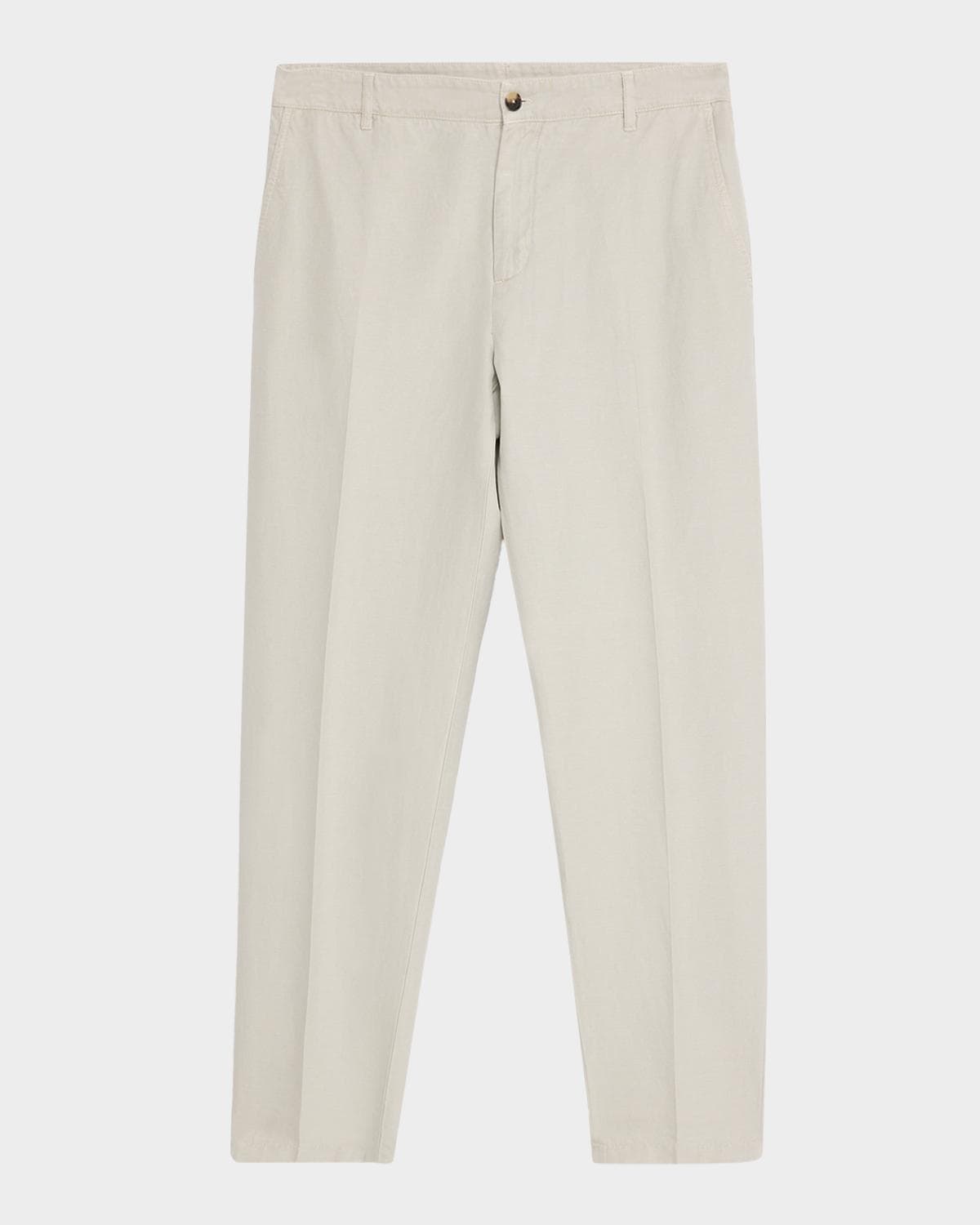 Isaia Men's Cotton and Linen Straight-Leg Pants