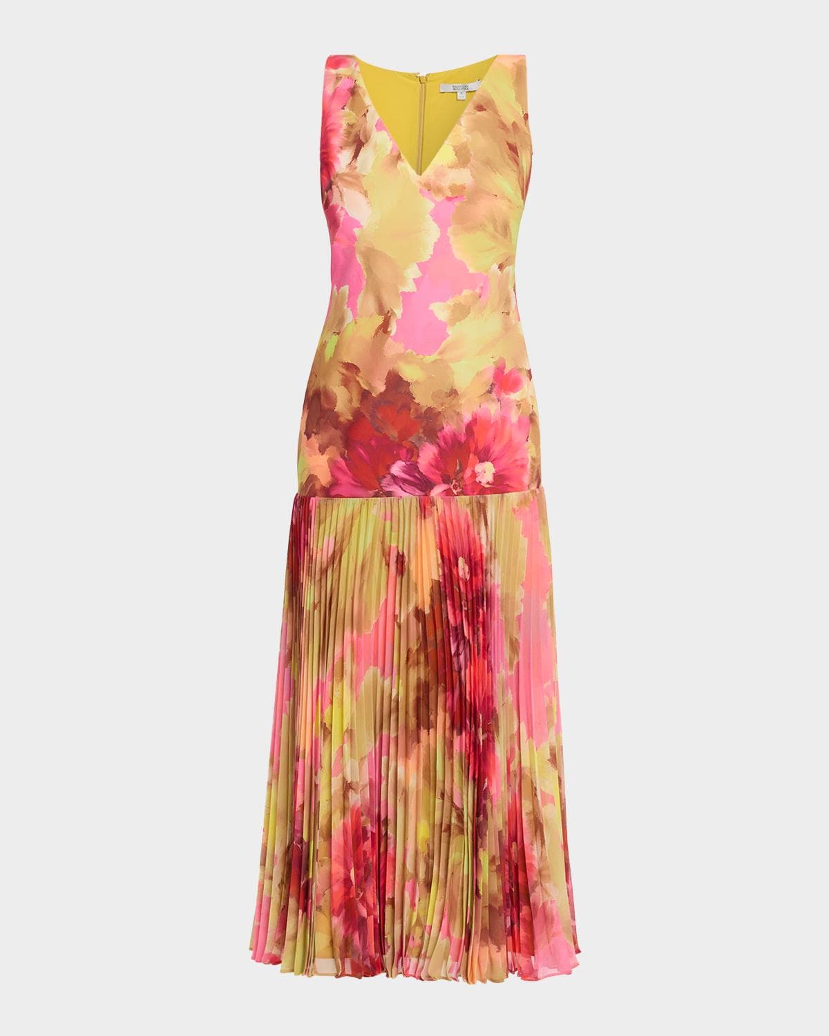 Badgley Mischka Floral-Print Drop Waist Midi Dress