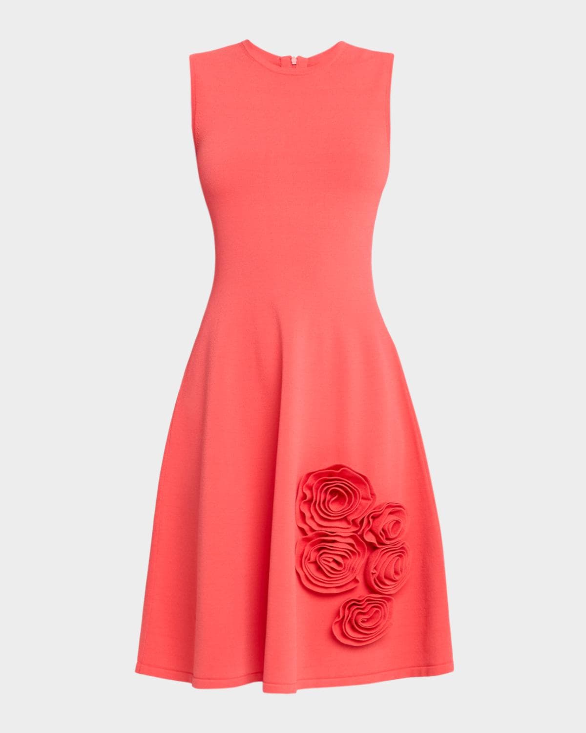 Lela Rose Rose Knit Sleeveless A-Line Dress