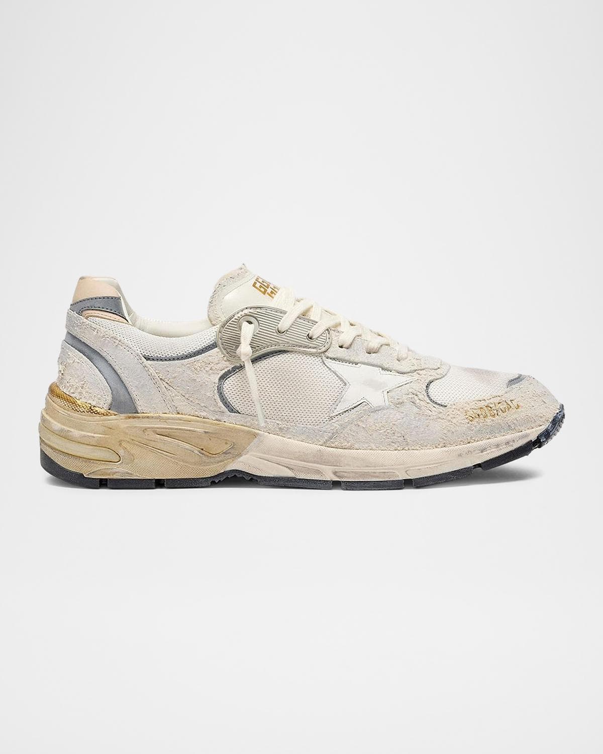 Golden Goose Men's Dad-Star Distressed Suede & Mesh Low-Top Sneakers