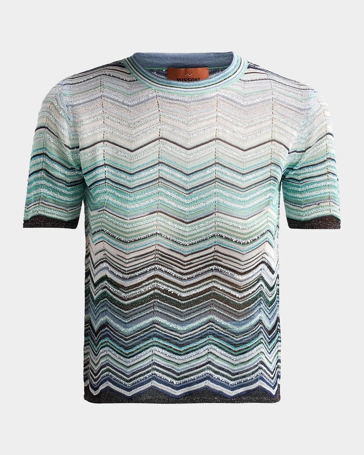 Missoni Chevron Crewneck Knit Top