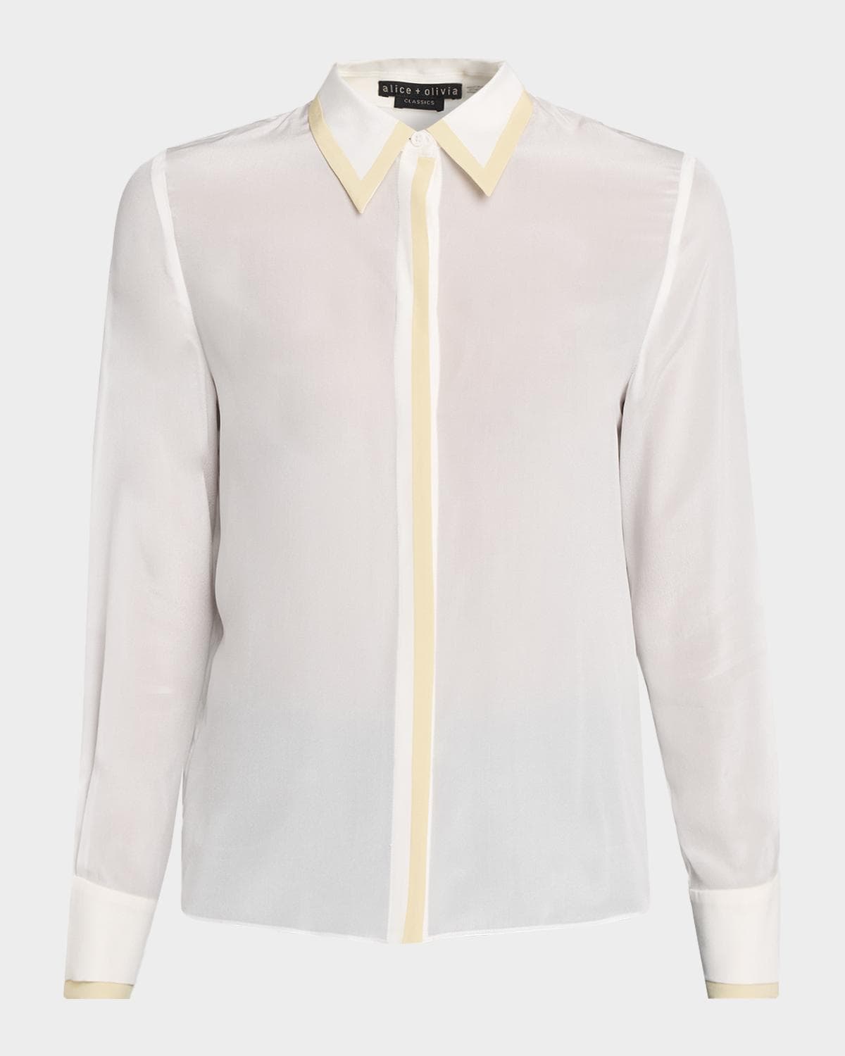 ALICE + OLIVIA Willa Placket Top