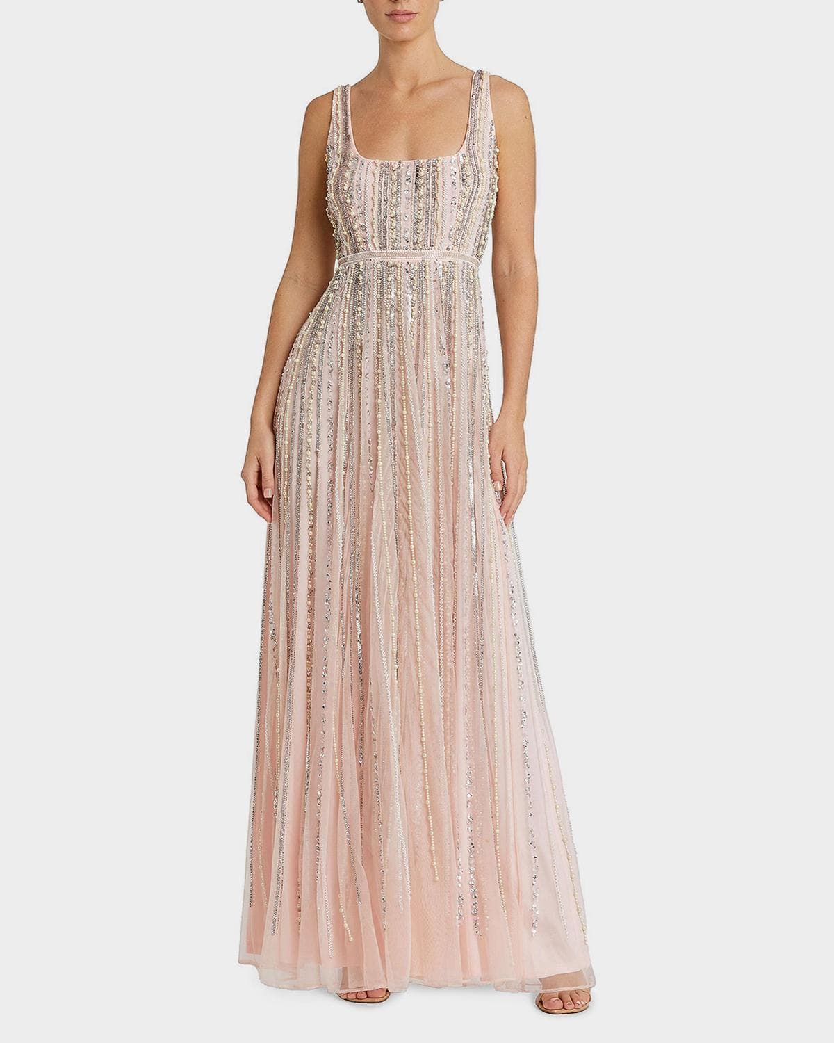 Mac Duggal Evening Sleeveless Beaded Gown