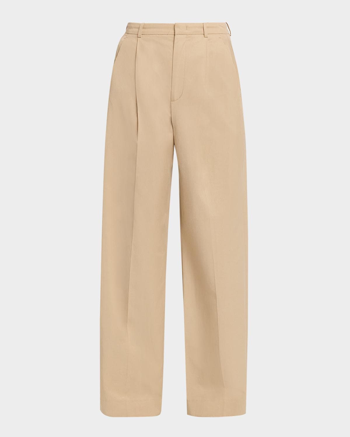 Vince Camille Mid-Rise Cotton-Blend Trousers