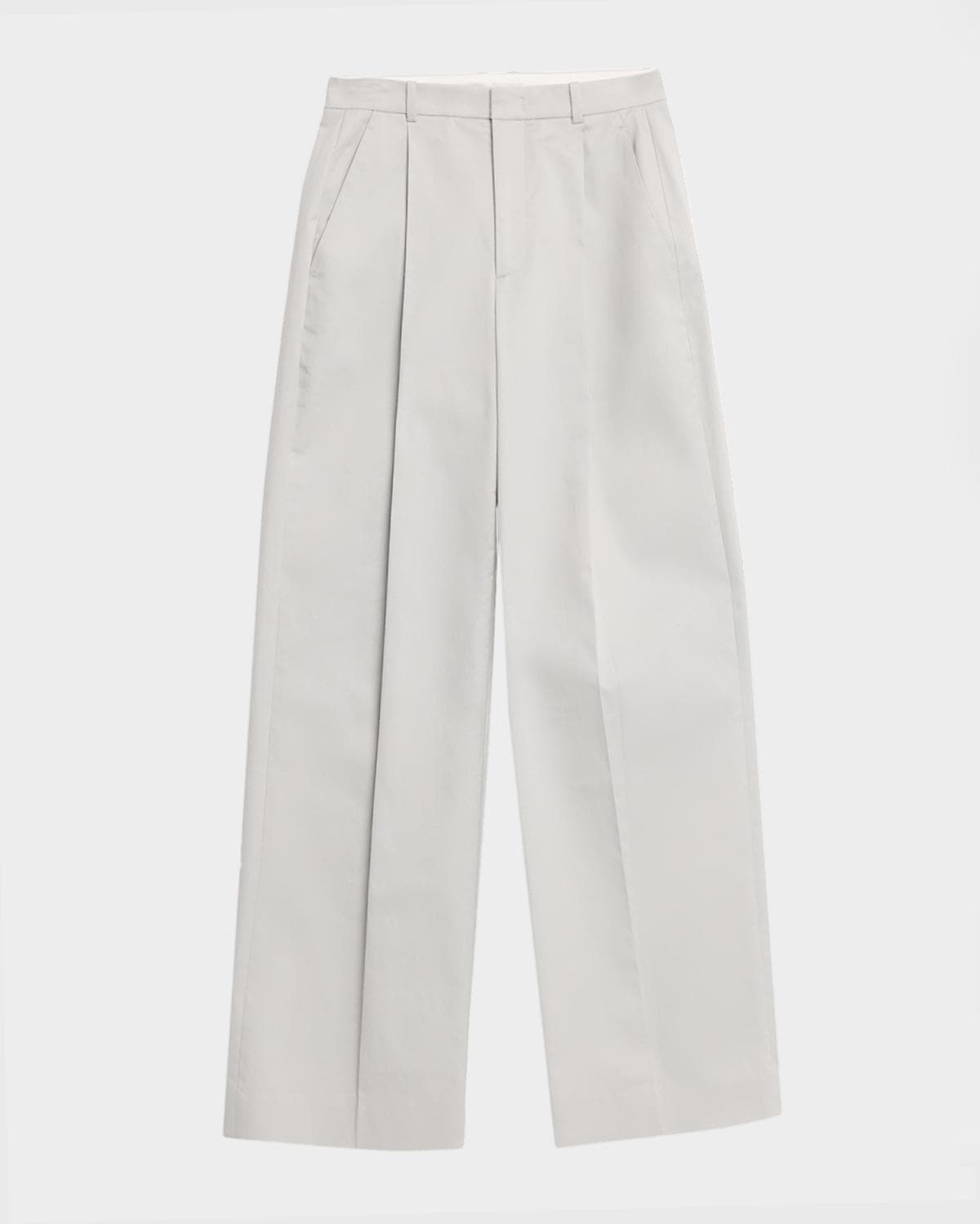 Vince Camille Mid-Rise Cotton-Blend Trousers