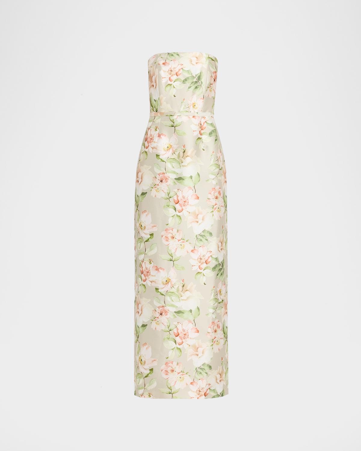 SACHIN BABI Sophia Strapless Floral-Print Mikado Column Gown