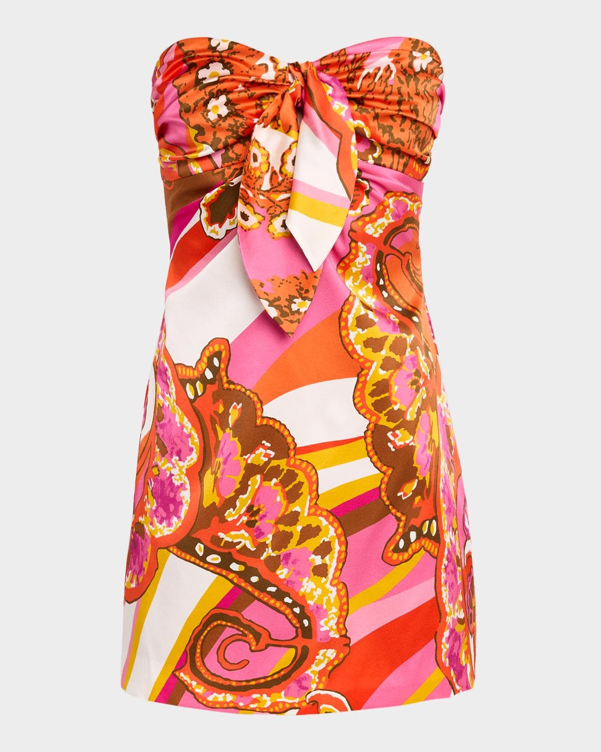 Ramy Brook Orion Strapless Floral-Print Mini Dress
