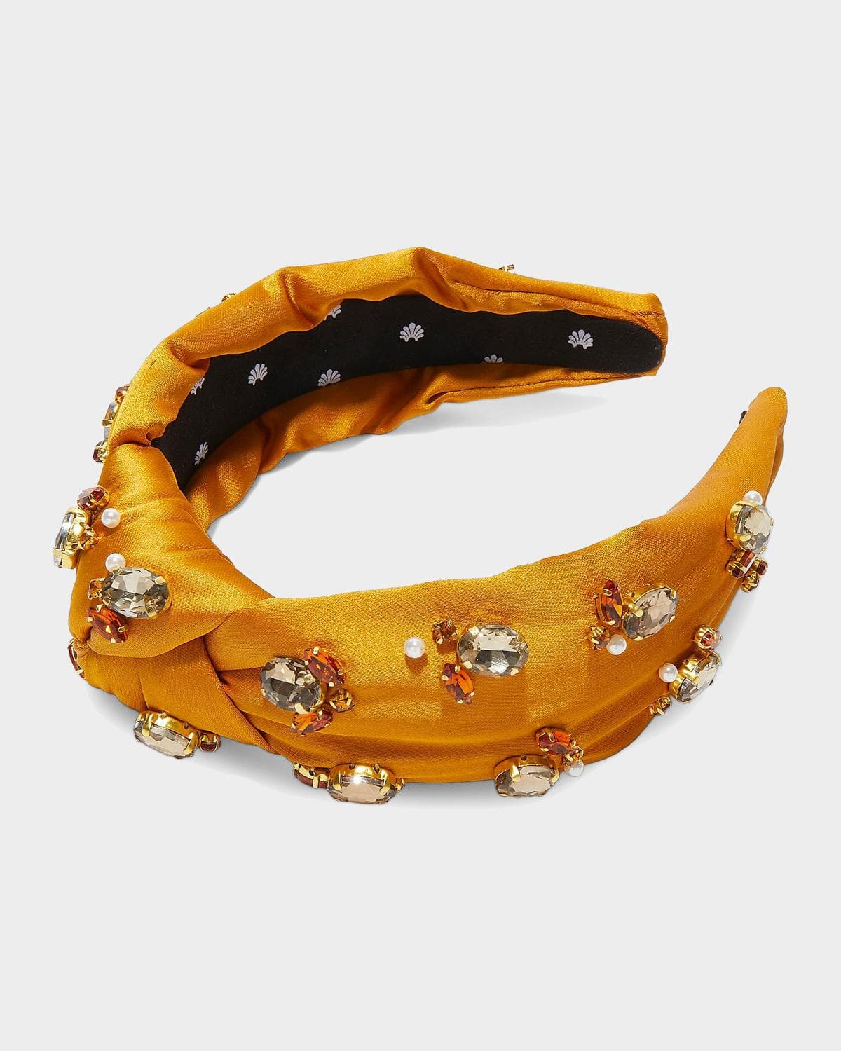 Lele Sadoughi Embellished Satin Knotted Headband