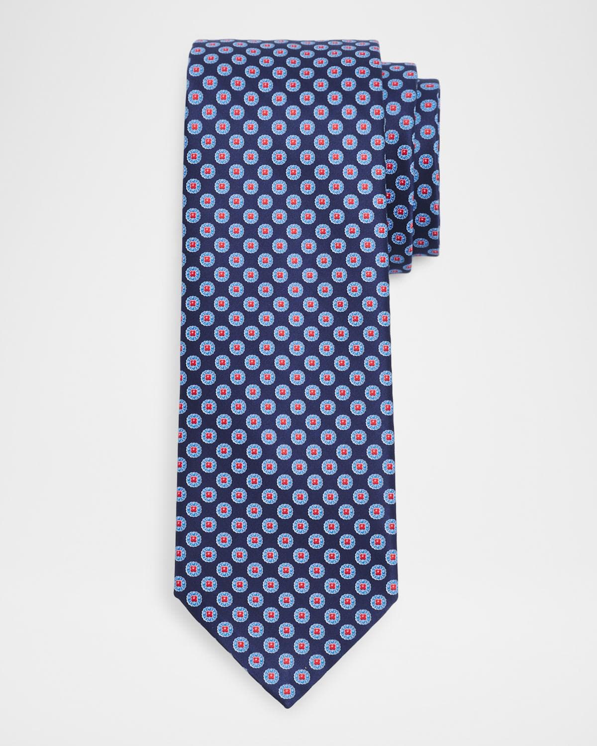 Stefano Ricci Men's Floral-Circle Silk Tie