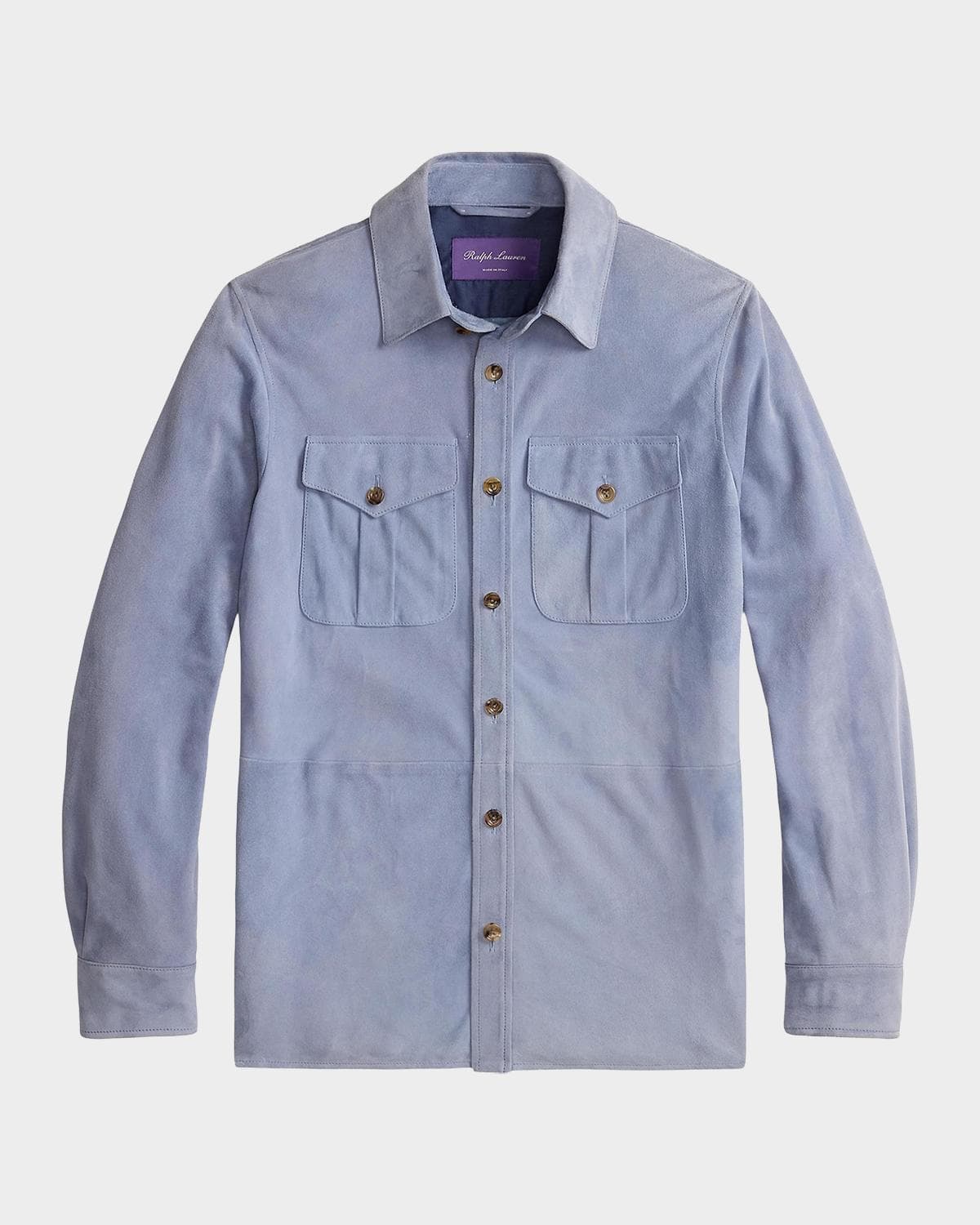 Ralph Lauren Purple Label Men's Barron Lux Suede Overshirt
