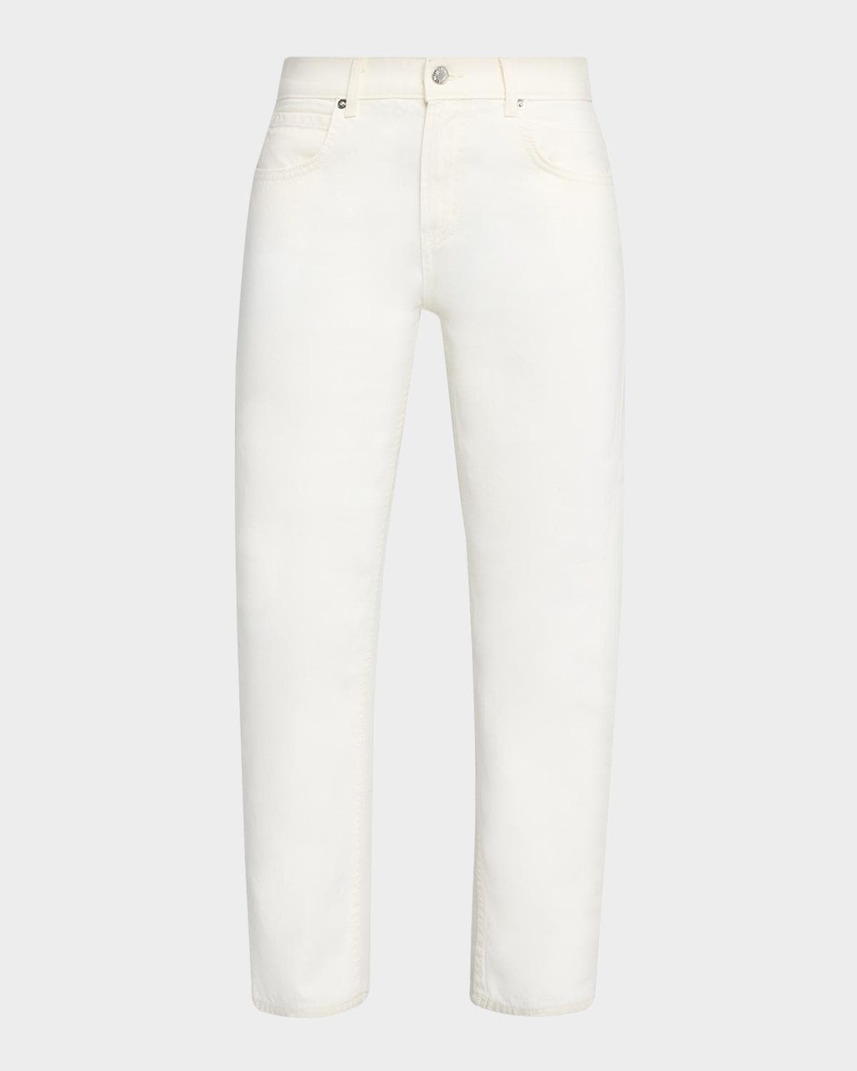 Nili Lotan Lorimer Low-Rise Straight-Leg Crop Jeans