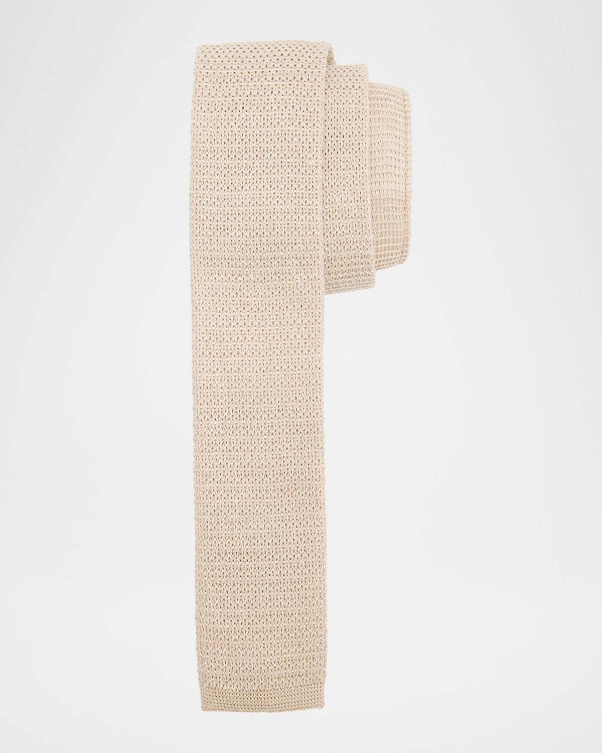 ZEGNA Men's Solid Linen Knit Tie