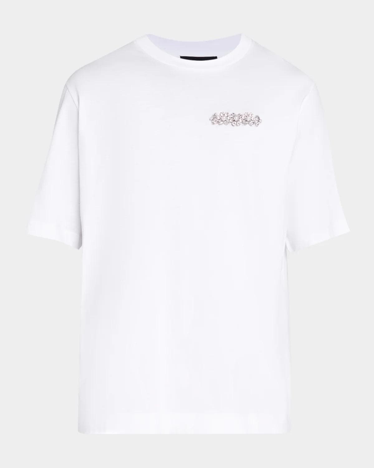 Simone Rocha Men's Boxy Fit Crystal-Embellishment T-Shirt