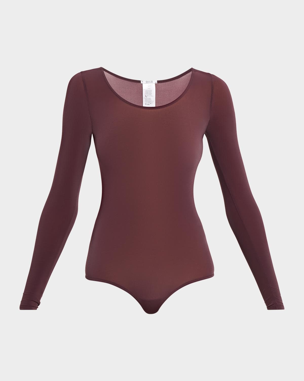 Wolford Buenos Aires Long-Sleeve Semi-Sheer Bodysuit