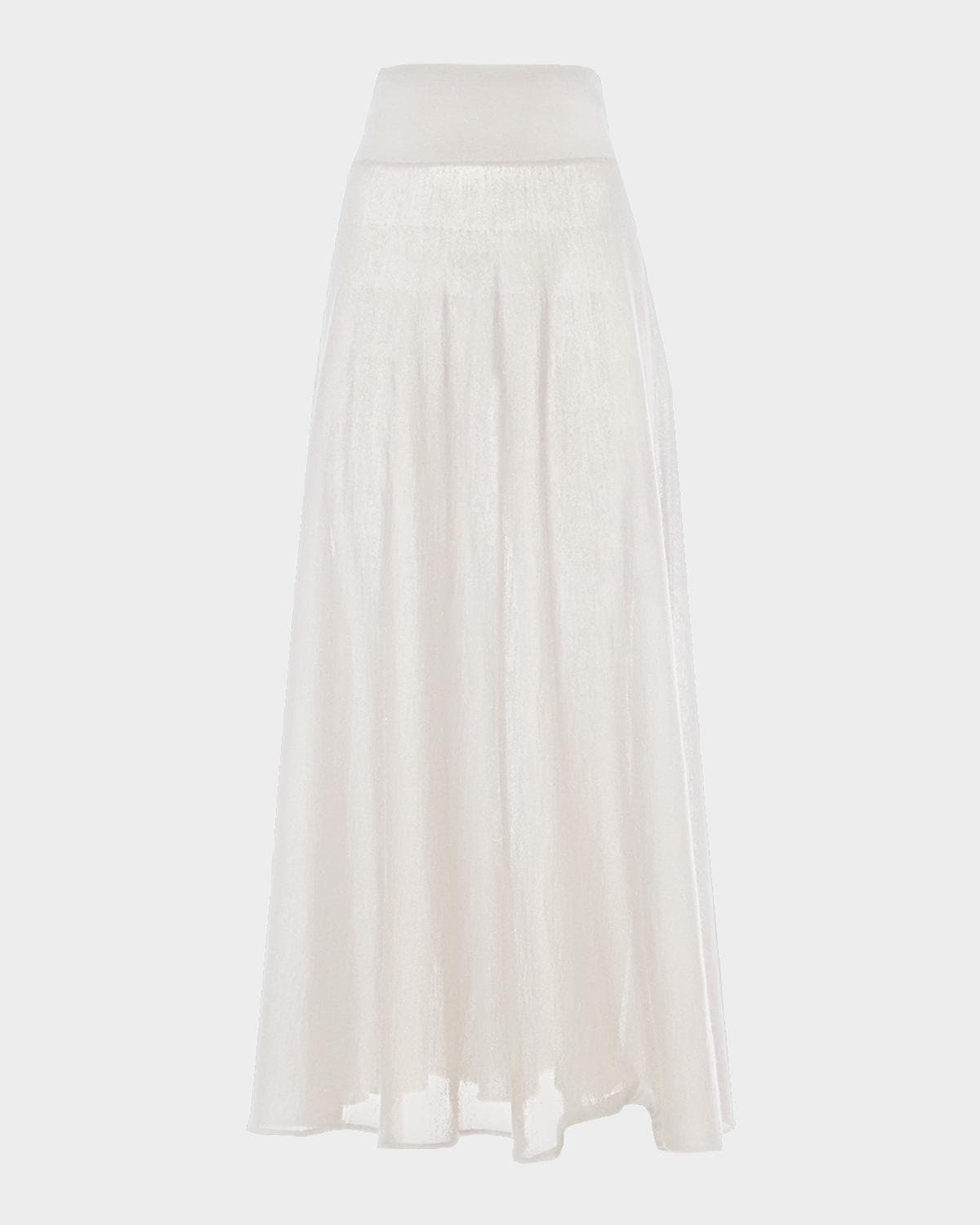 Malo Cashmere-Silk Knit Maxi Skirt