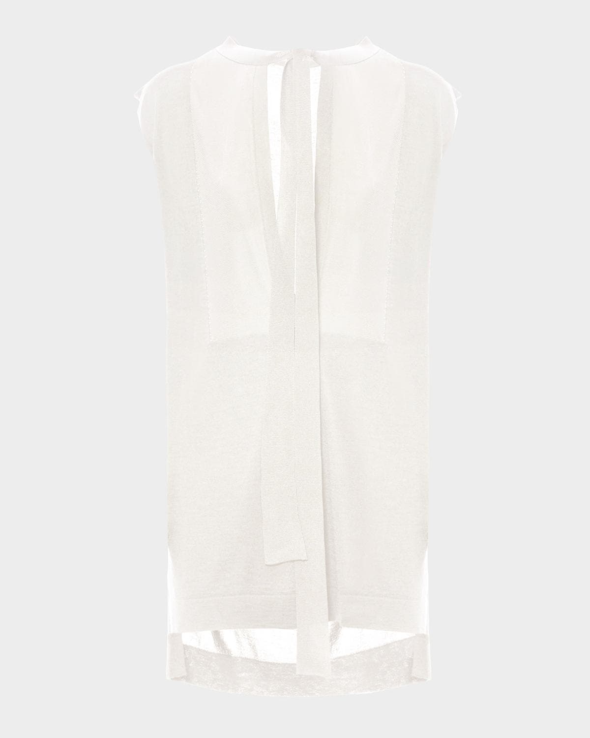 Malo Cashmere-Silk Sleeveless Neck-Tie Top