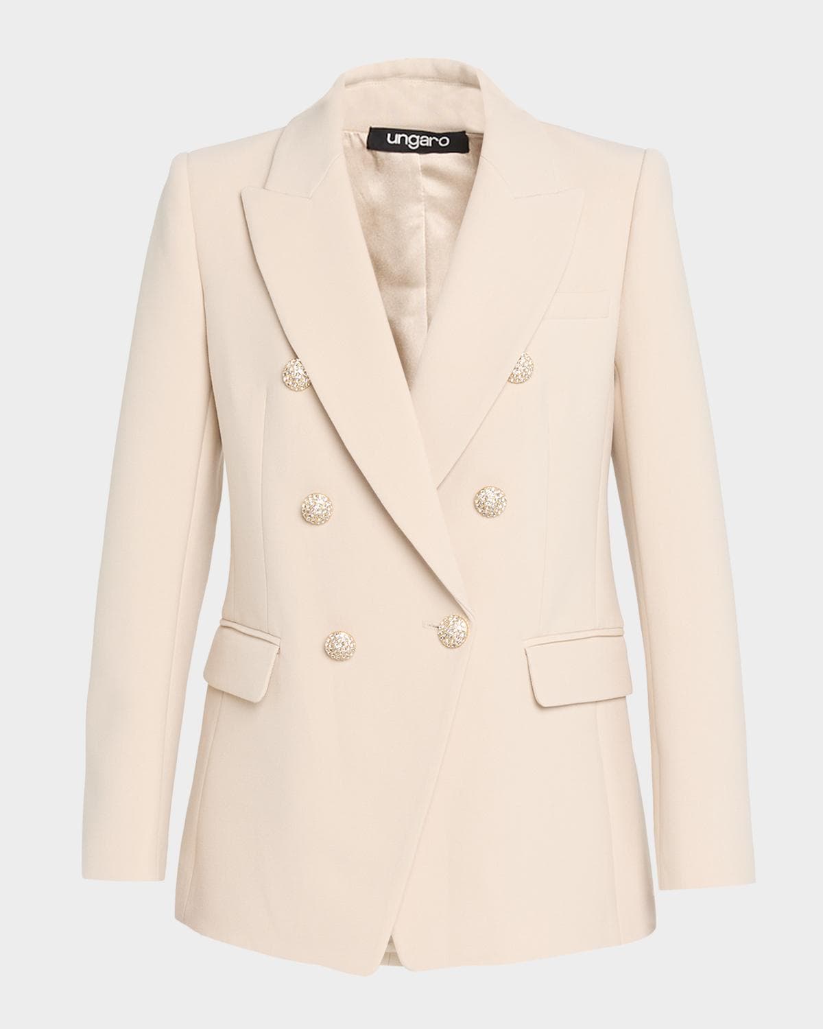 Ungaro Amber Double-Breasted Stretch Crepe Jacket
