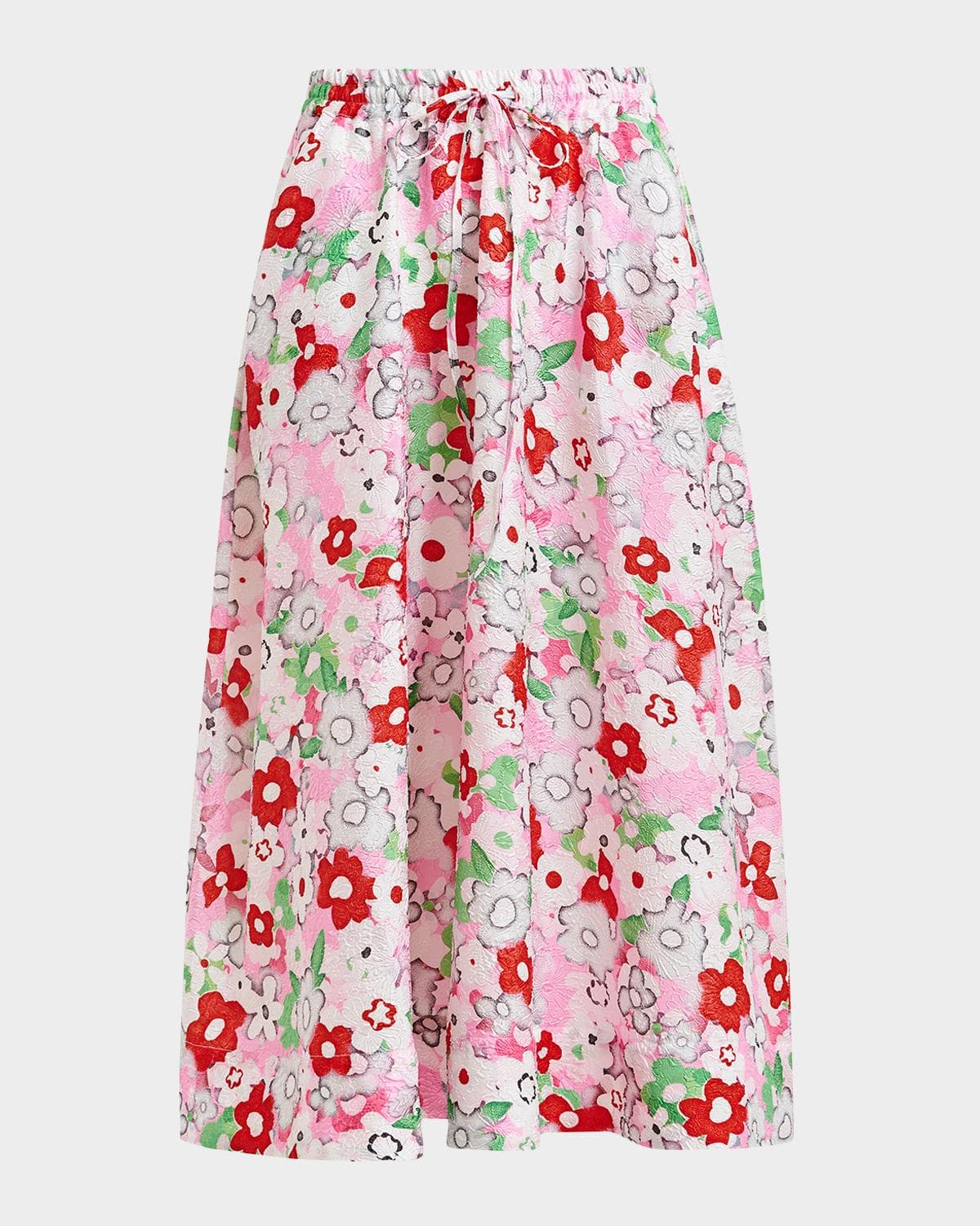 Essentiel Antwerp Julianne Floral Jacquard Midi Skirt