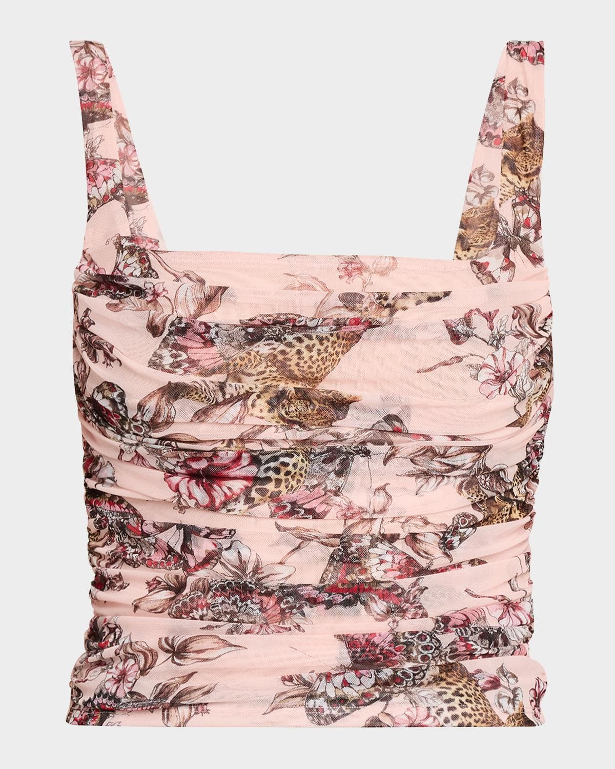 L 'AGENCE Rasha Shirred Tank Top
