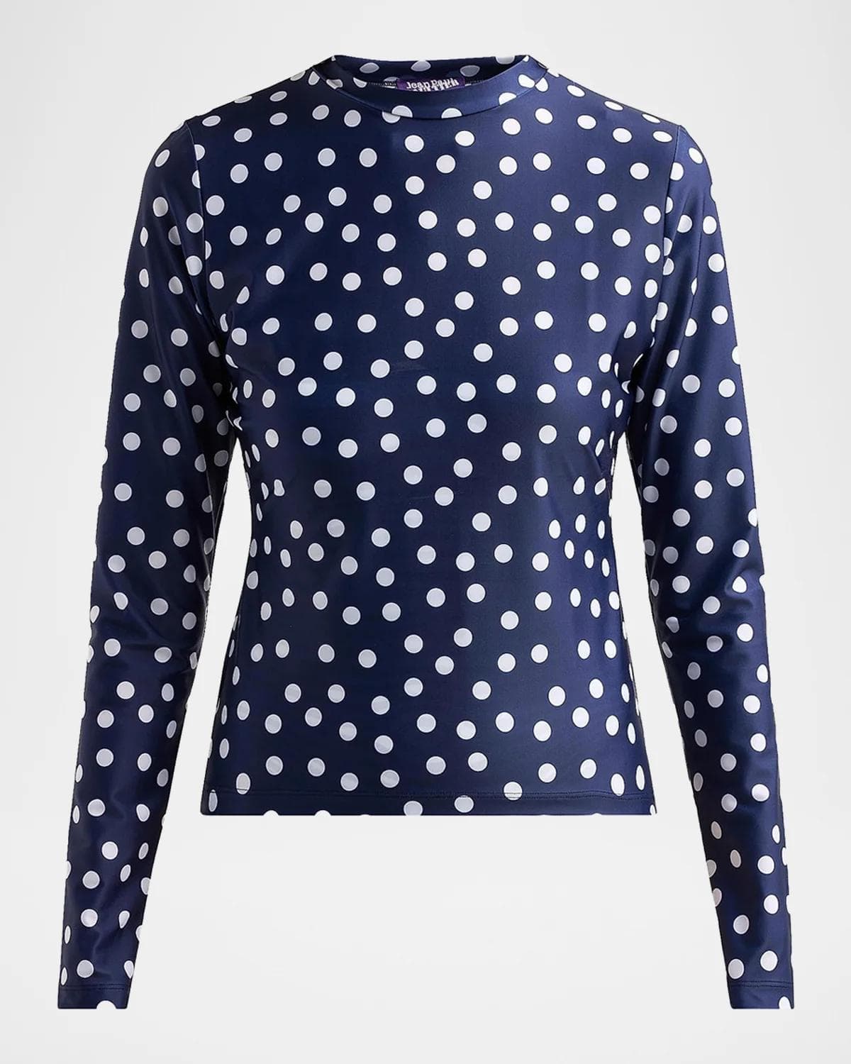 Jean Paul Gaultier Polka Dot Stretch-Jersey Crewneck Top