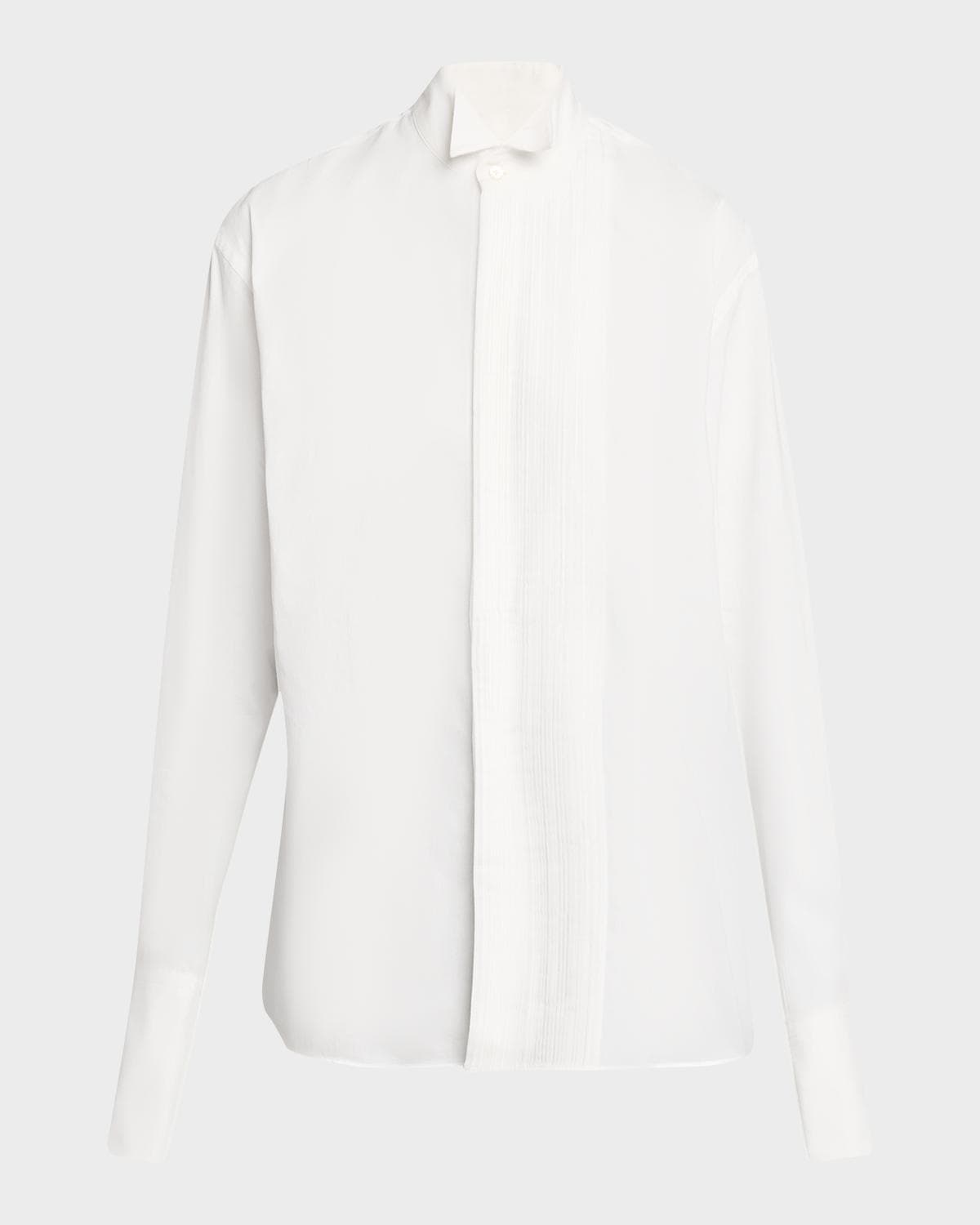 6397 Micro-Pleated Long-Sleeve Shirt