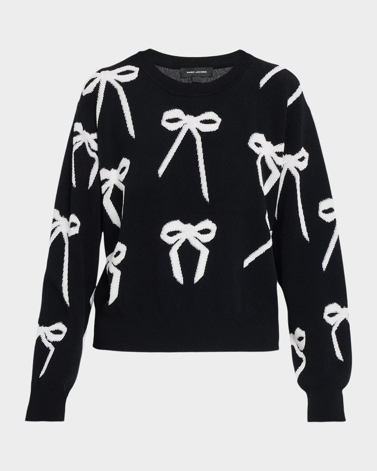 Marc Jacobs Bow Jacquard Crewneck Sweater