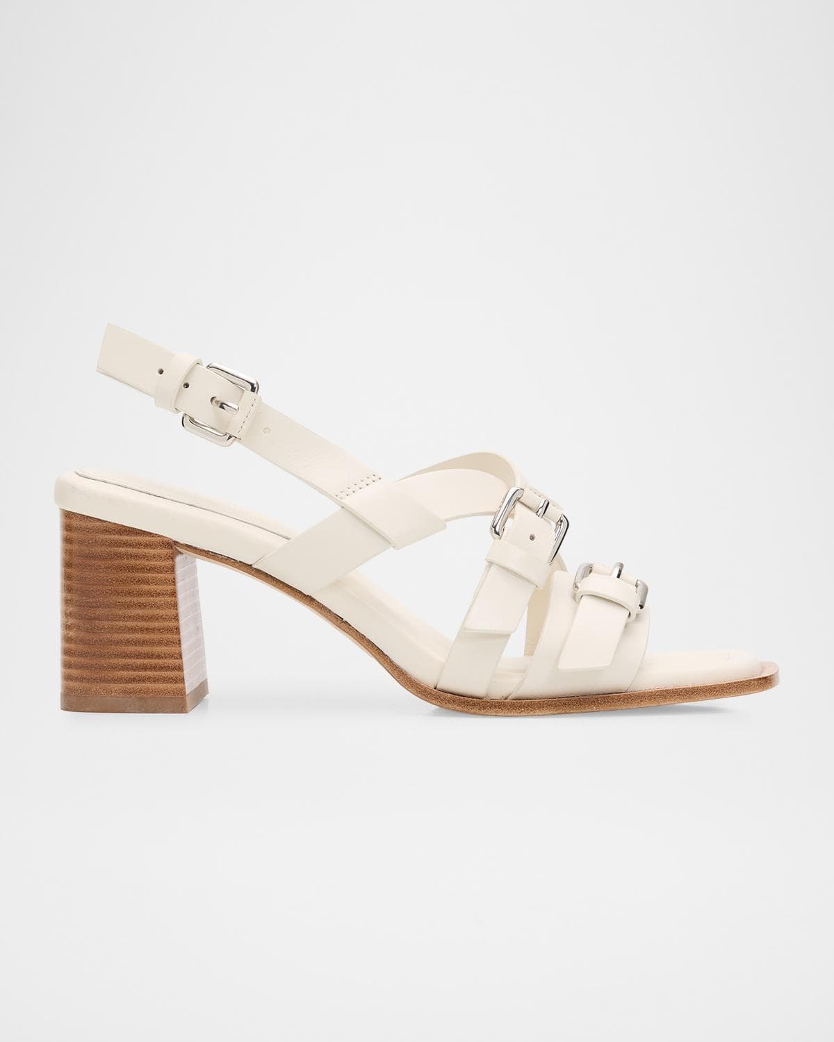 rag & bone Harlow Leather Mid-Heel Slingback Sandals