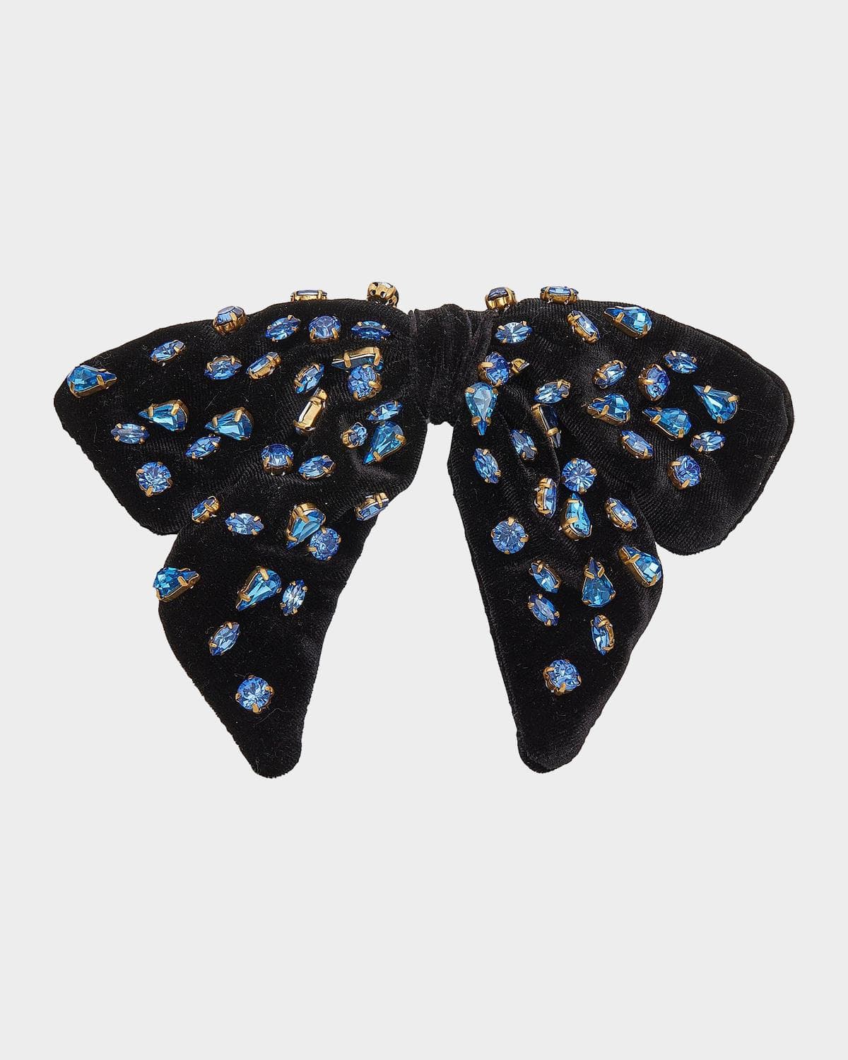 Lele Sadoughi Candy Oversized Velvet & Crystal Bow Barrette