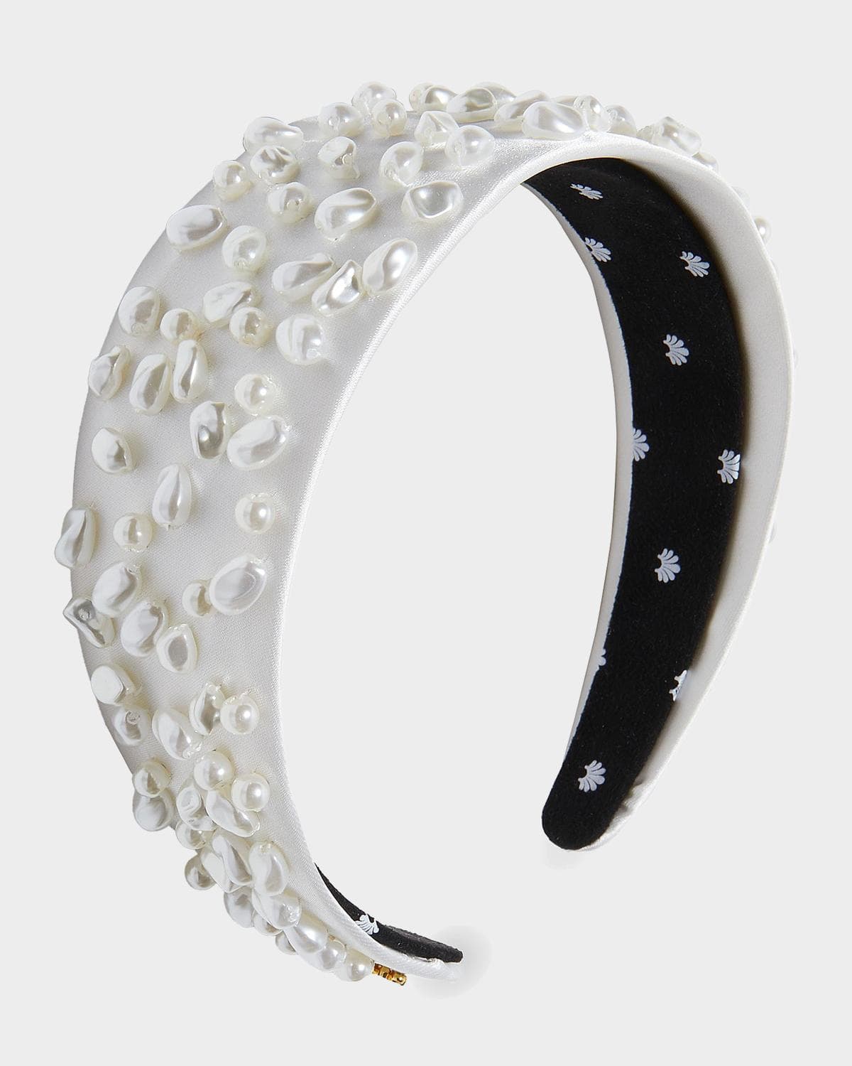 Lele Sadoughi Brigitte Cobblestone Imitation Pearl Headband