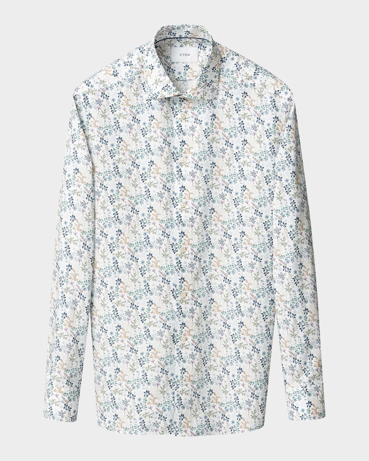 Eton Men's Contemporary Fit Floral Twill Dress Shirt