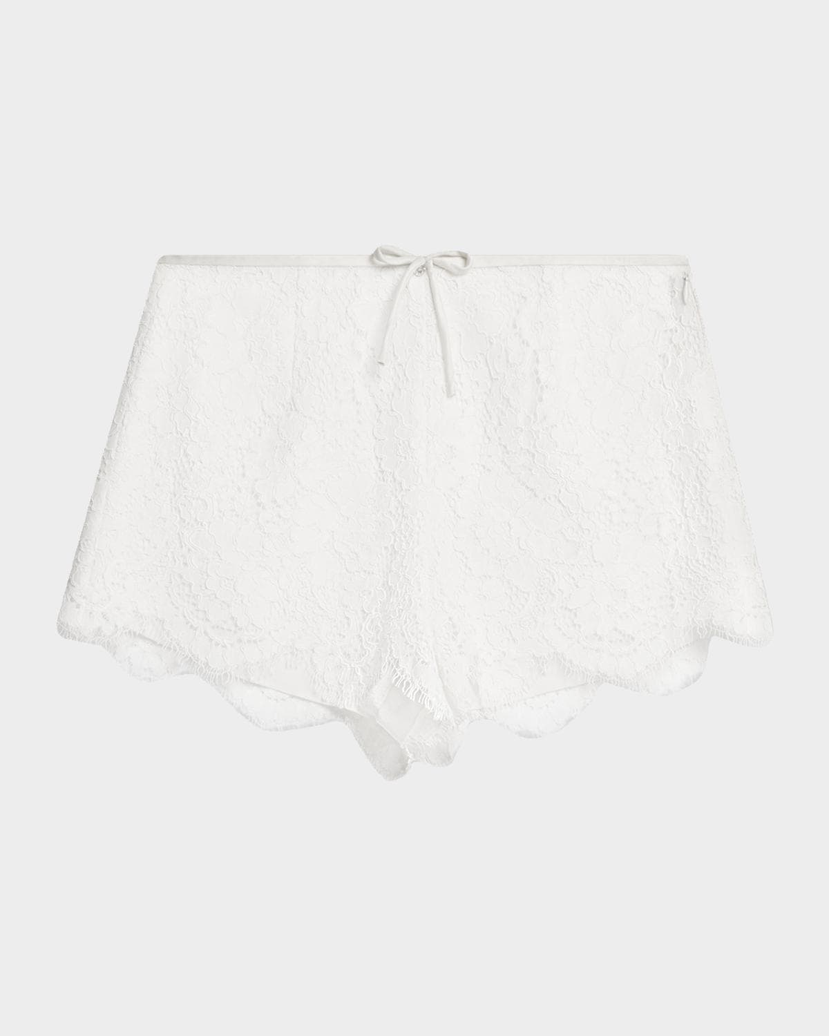 LoveShackFancy Lavendine Lace Shorts