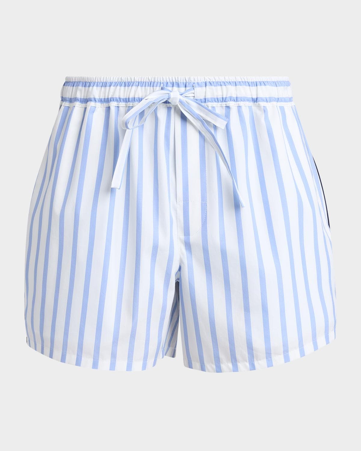 Dolce & Gabbana Men's Cotton and Silk Stripe Drawstring Lounge Shorts