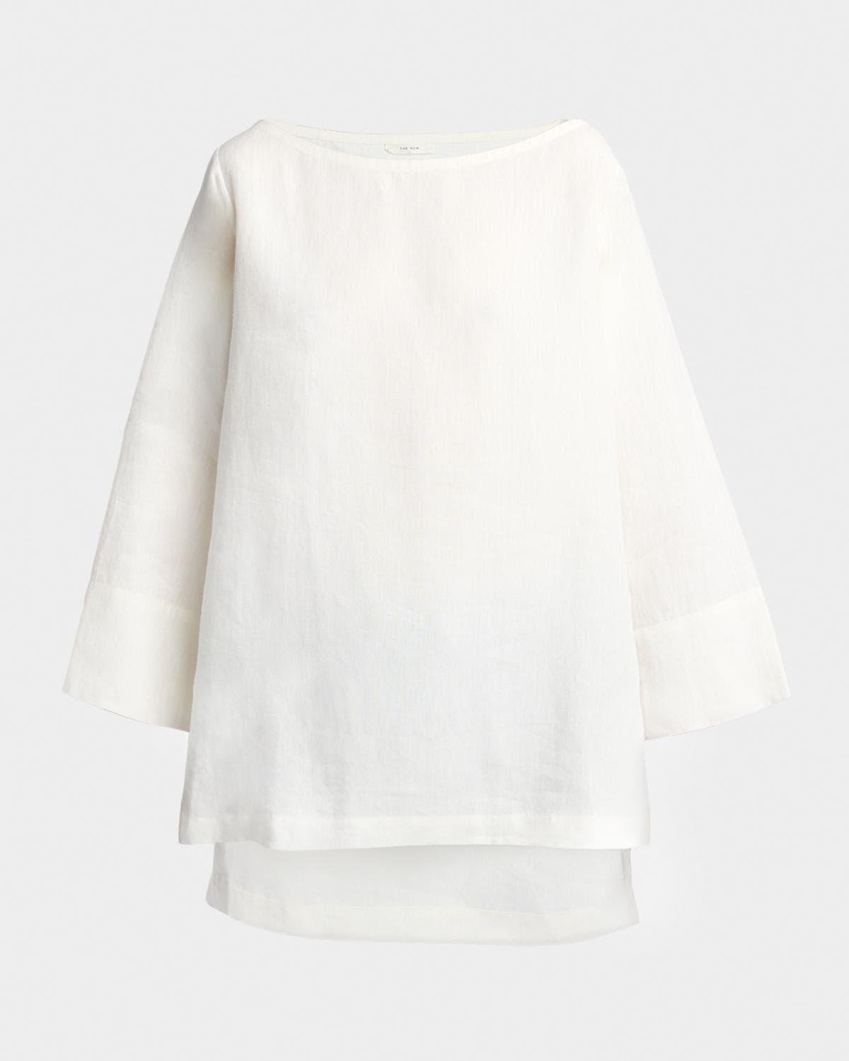 The Row Junia Boat-Neck Linen Top