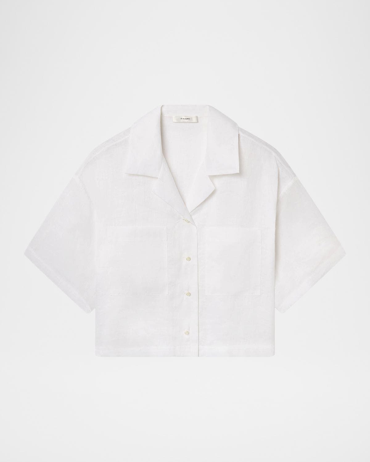 FRAME The Linen Pocket Top · LARGE