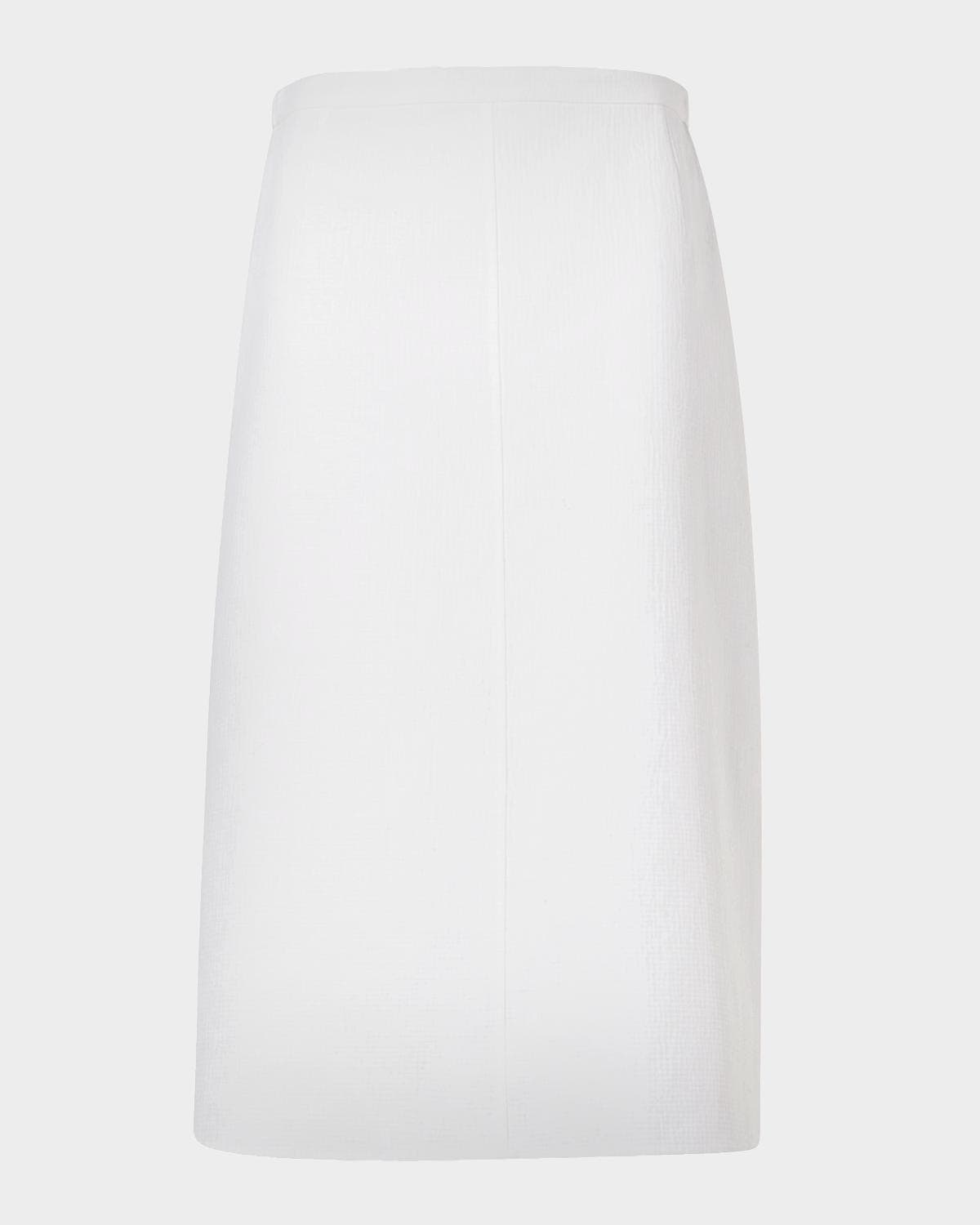 Akris Textured Cotton Knee-Length Skirt