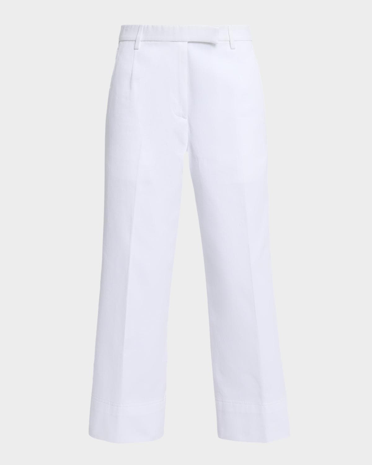 Thom Browne Striped-Trim Straight-Leg Ankle Trousers
