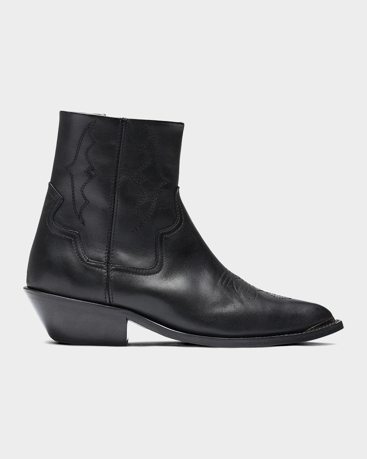 REPRESENT Men's Michael Leather Zip-Up Western Ankle Boots