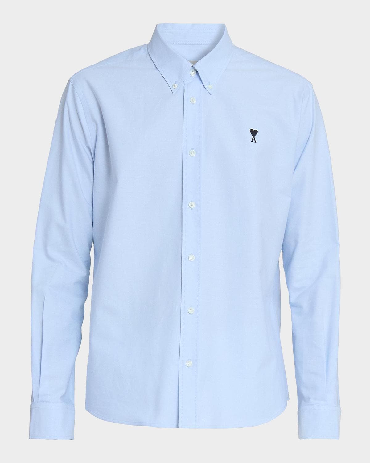 Ami Paris Men's Embroidered Ami de Coeur Cotton Sport Shirt