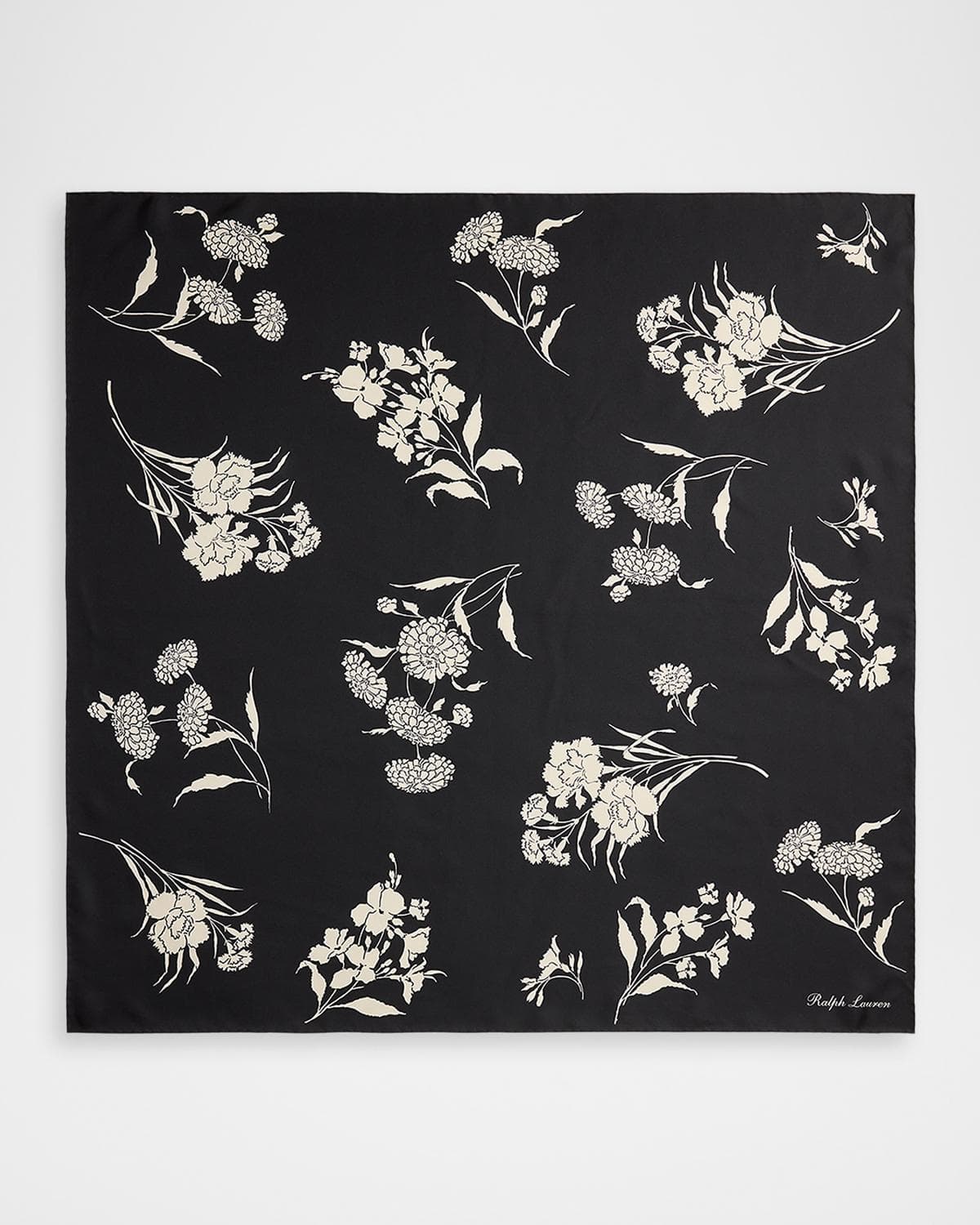 Ralph Lauren Collection Floral Silk Twill Square Scarf