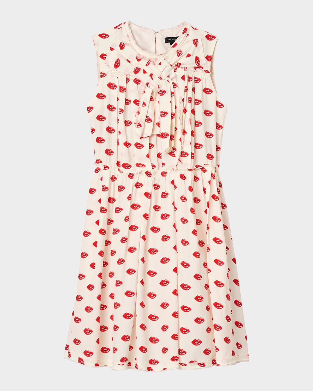 Marc Jacobs Lips Pleated Midi Dress