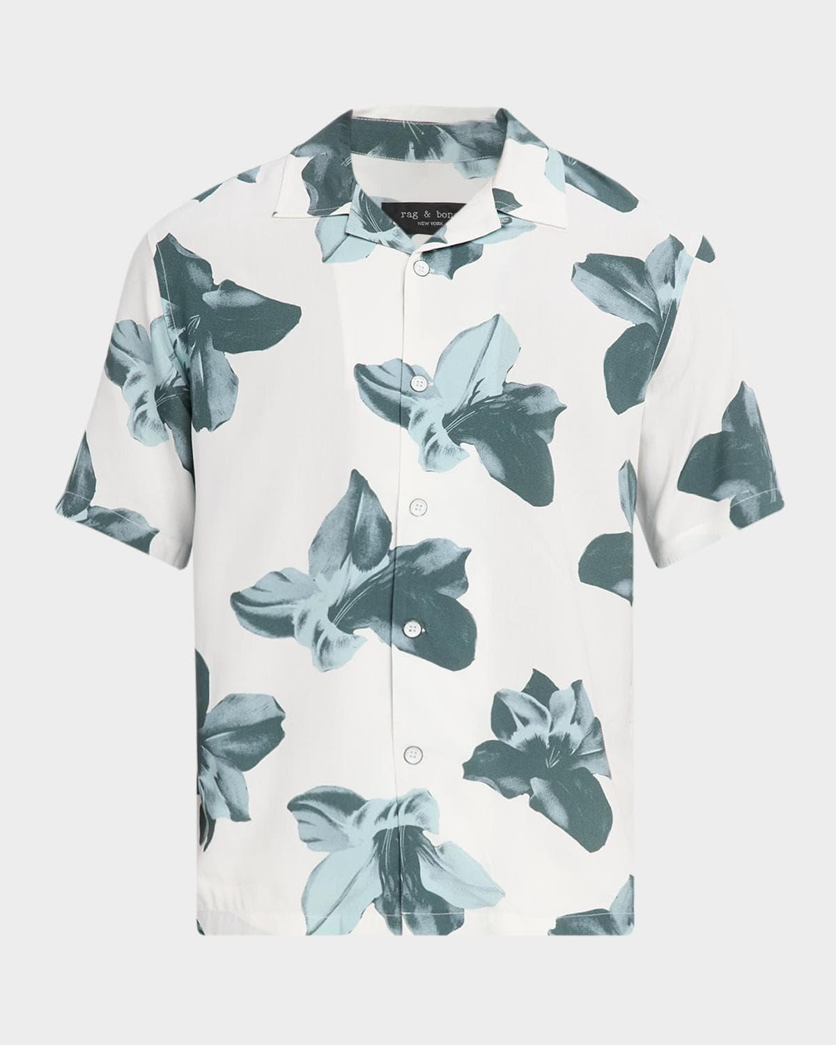rag & bone Men's Avery Floral Viscose Short-Sleeve Shirt