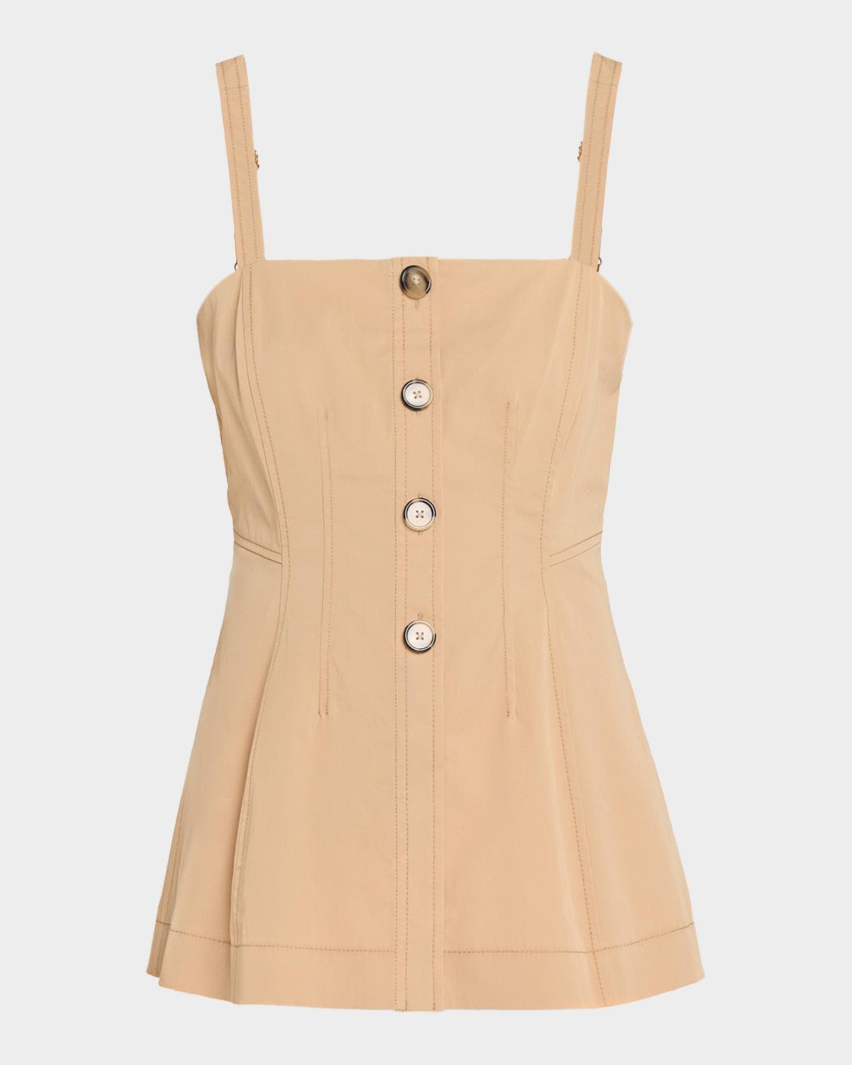 Veronica Beard Kariselle Sleeveless Square-Neck Top