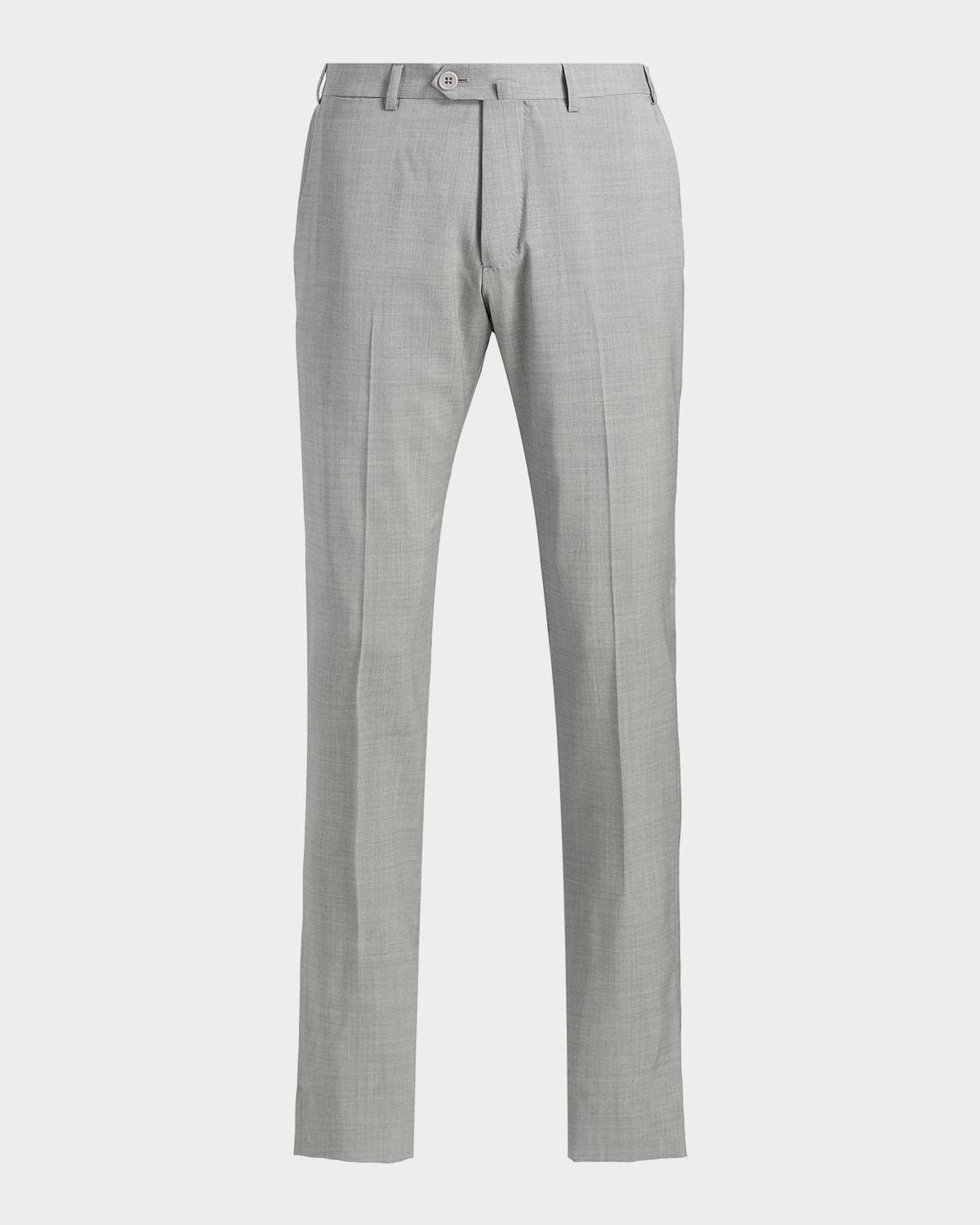Emporio Armani Men's Wool Sharkskin Flat-Front Trousers