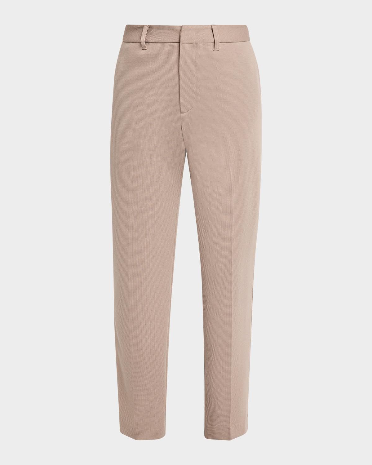 Emporio Armani Men's Micro-Jacquard Flat-Front Trousers