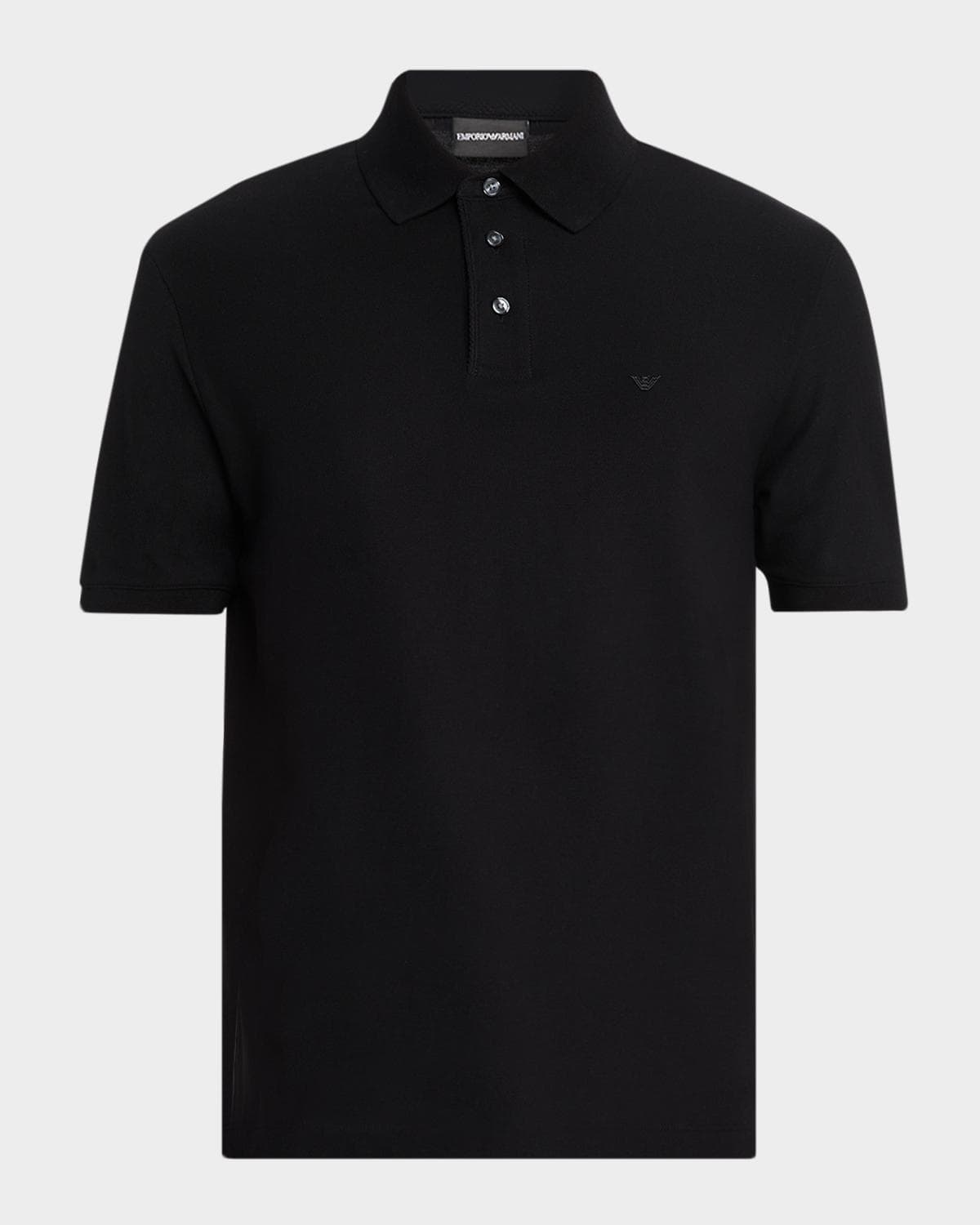 Emporio Armani Men's Cotton Jersey Ribbed-Trim Polo Shirt