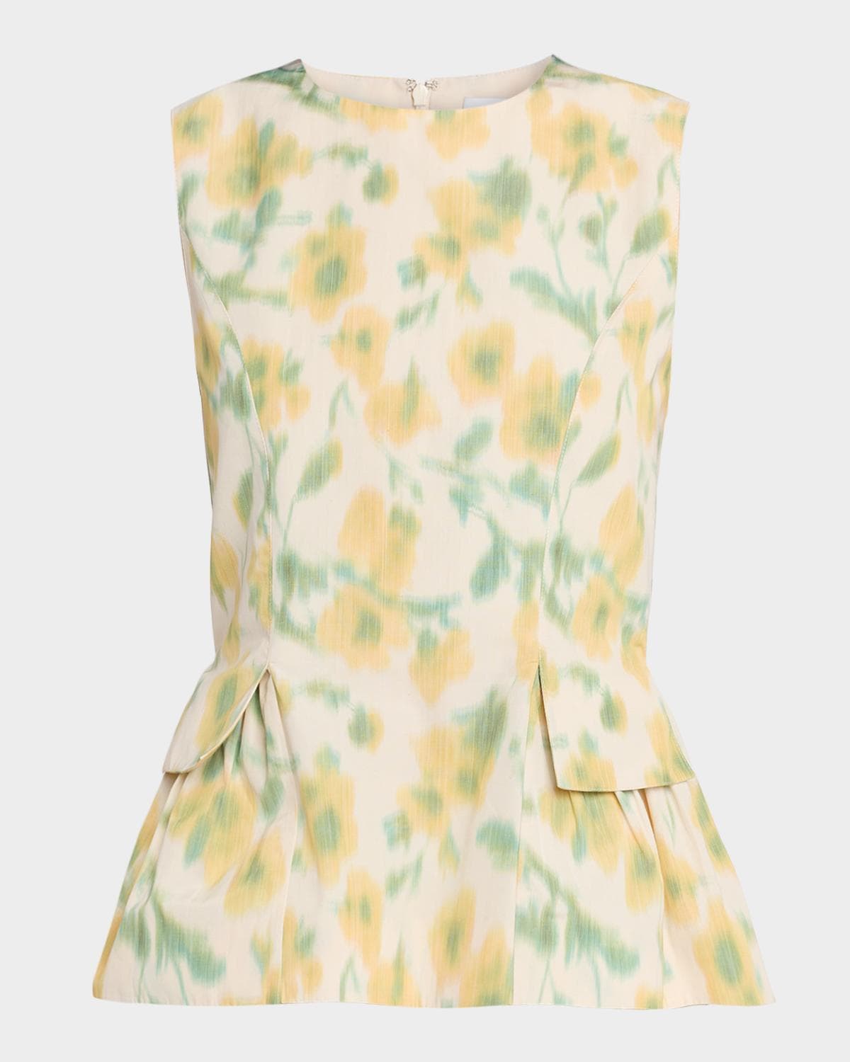 Tanya Taylor Astrid Floral-Printed Taffeta Top