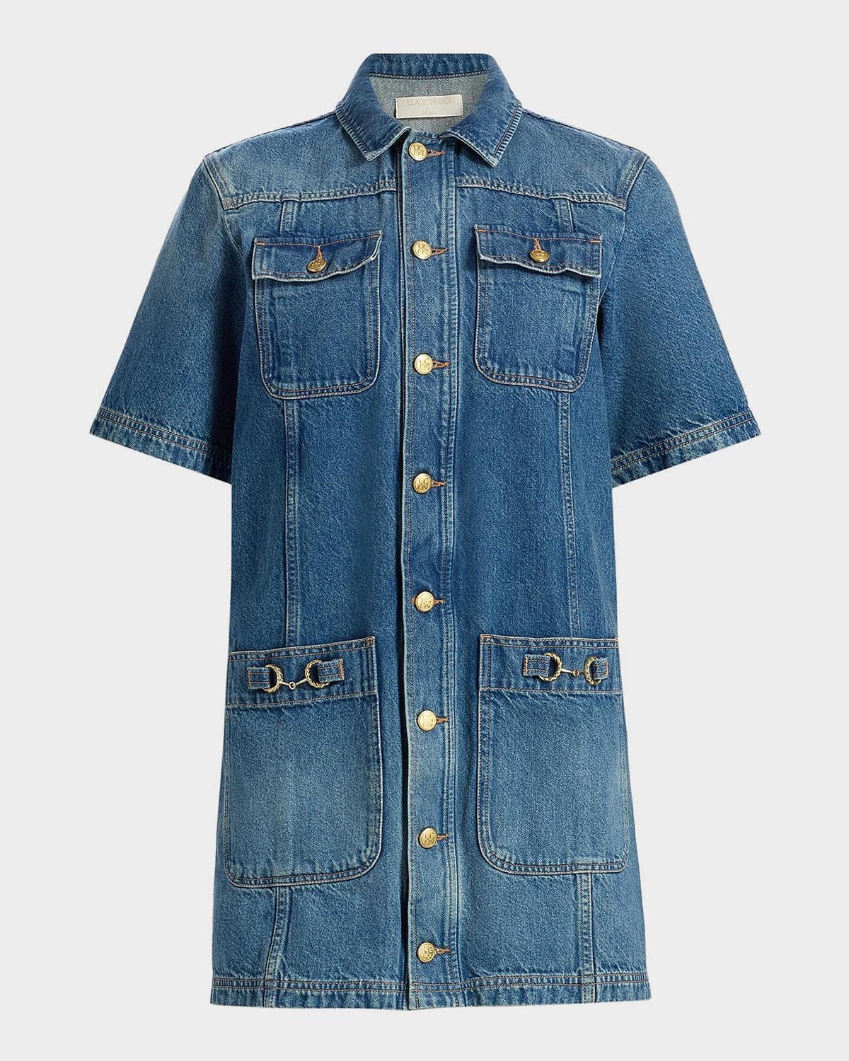 Ulla Johnson Painters Denim Mini Shirtdress