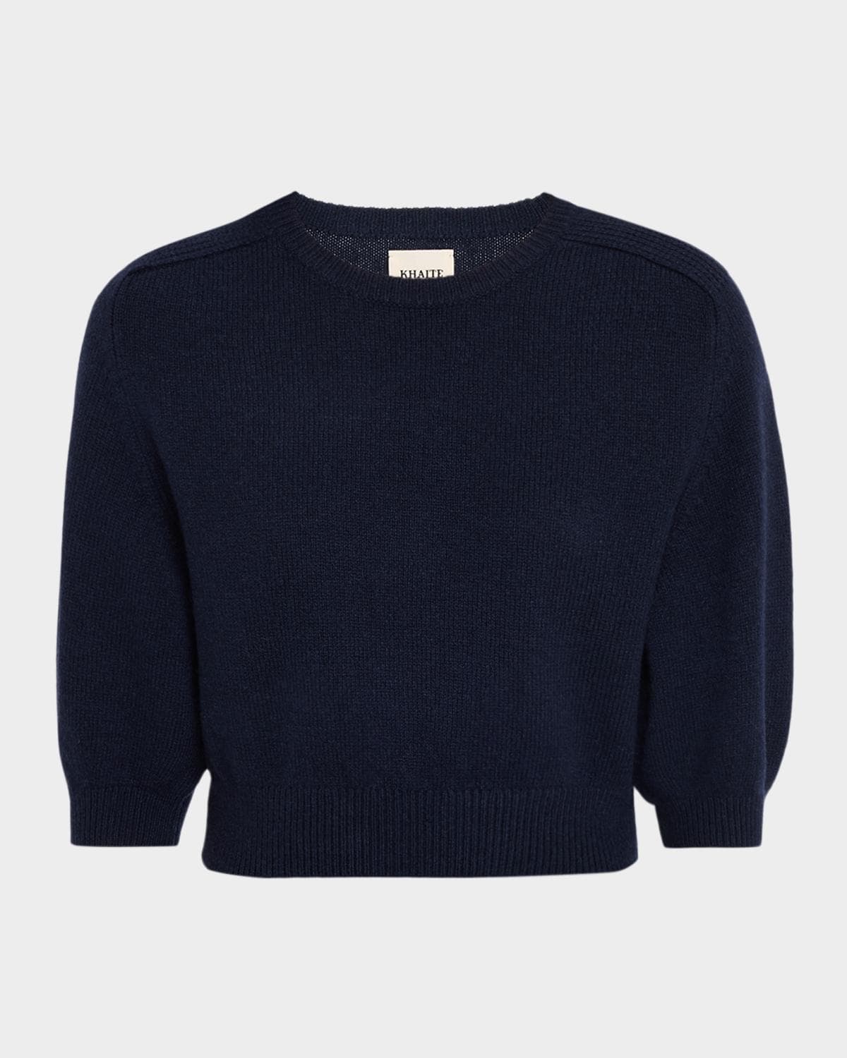 Khaite Lorelai Cropped Wool-Cashmere Sweater