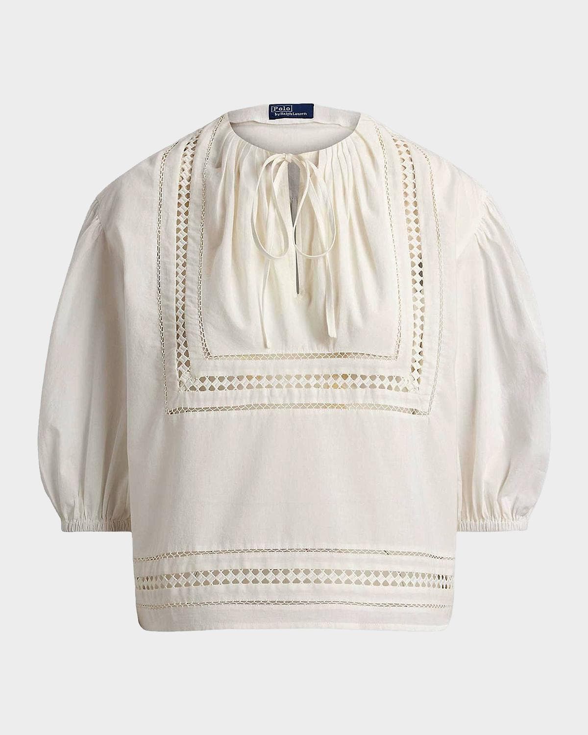 Polo Ralph Lauren Lace-Trim Cotton Top