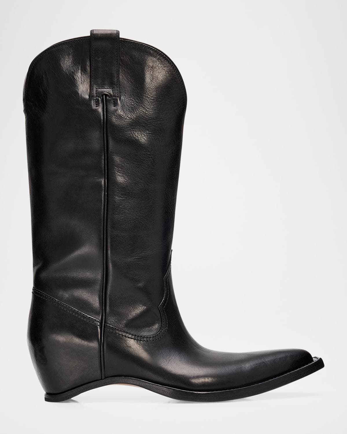 Maison Margiela Heel-Less Leather Cowboy Boots